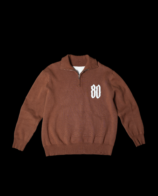 HALF ZIP - BROWN