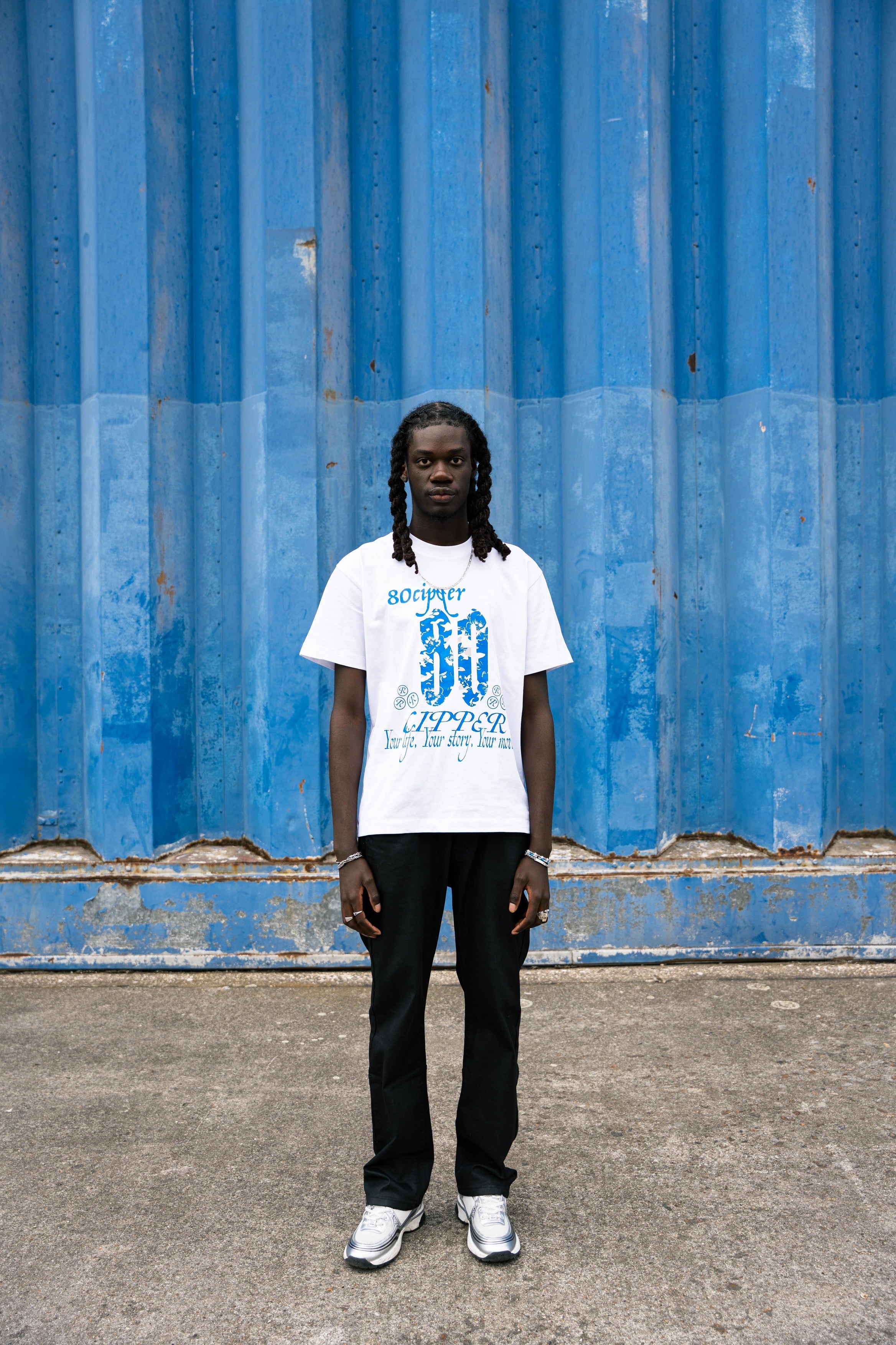 80 TEE MILITARY FLOWER - blue